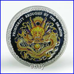 Cook Islands 5 dollars Year of the Dragon (Prosperity) Silver Coloured coin 2012