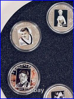 Cook Islands. 925 Silver $5 Hollywood Legends Coin Set- Bernard Of Hollywood