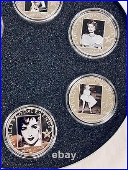 Cook Islands. 925 Silver $5 Hollywood Legends Coin Set- Bernard Of Hollywood