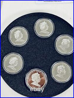 Cook Islands. 925 Silver $5 Hollywood Legends Coin Set- Bernard Of Hollywood