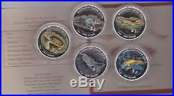 Cook Islands Boxed 5 Coin Australia Fauna Silver Series Threatened Species