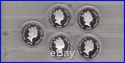 Cook Islands Boxed 5 Coin Australia Flora Silver Series Threatened Species
