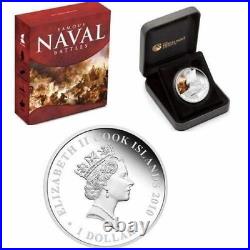 Cook Islands FAMOUS NAVAL BATTLES BATTLE OF SALAMIS Silver Proof Coin 2010