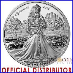 Cook Islands GUINEVERE WIFE KING ARTHUR 2016 LEGEND CAMELOT $10 Silver Coin 2 oz