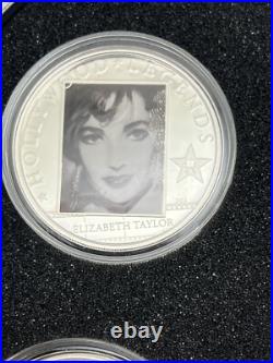 Cook Islands Hollywood Legends 6 Silver Coin Marilyn Sophia Taylor Dean Bernard