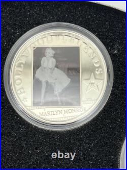 Cook Islands Hollywood Legends 6 Silver Coin Marilyn Sophia Taylor Dean Bernard