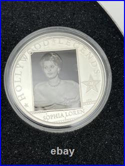 Cook Islands Hollywood Legends 6 Silver Coin Marilyn Sophia Taylor Dean Bernard