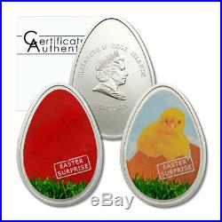 Cook Islands Little Thermo Chick Easter Coin $5 2009 Thermocolor Proof Silver Cr