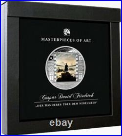 Cook Islands Masterpieces of Art WANDER ABOVE THE SEA OF FOG Proof Silver Coin