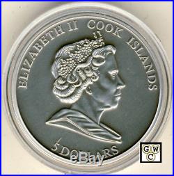Cook Islands Meteorite HAH 280 $5 Sterling Silver Coin (OOAK)