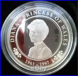 Cook Islands Princess Diana 2017 Cased Silver Proof $5 Coin With COA