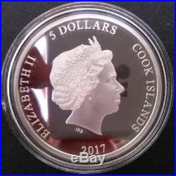 Cook Islands Princess Diana 2017 Cased Silver Proof $5 Coin With COA