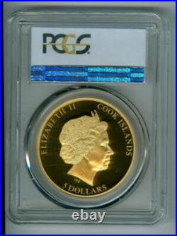 Cook Islands Shades On Nature 2018 $5 Lizard. 999 Silver Pcgs Pr-69dcam