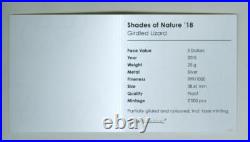 Cook Islands Shades On Nature 2018 $5 Lizard. 999 Silver Pcgs Pr-69dcam