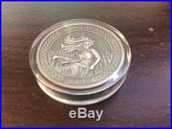 Cook Islands Sif 2 oz Antique Finish Silver Coin Cook Islands with case, COA