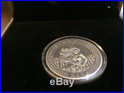 Cook Islands Sif 2 oz Antique Finish Silver Coin Cook Islands with case, COA