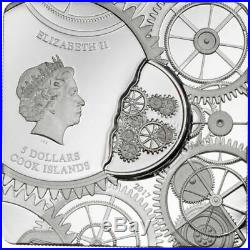 Cook Islands TIME CAPSULE Square Shaped 1 Oz Silver Proof Coin 2017