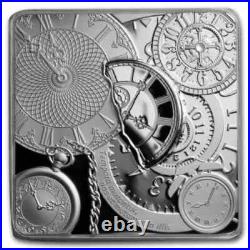 Cook Islands TIME CAPSULE Square Shaped & Warped Coin 1 Troy Oz Silver Proof Cook Islands TIME CAPSULE Square Shaped & Warped Coin 1 Troy Oz Silver Proof
