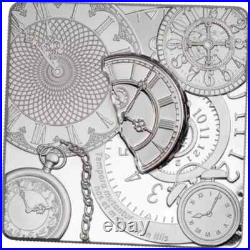 Cook Islands TIME CAPSULE Square Shaped & Warped Coin 1 Troy Oz Silver Proof Cook Islands TIME CAPSULE Square Shaped & Warped Coin 1 Troy Oz Silver Proof