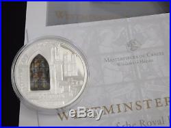 Cook Islands Windows of Heaven Westminster Abbey $10 2011 Silver Coin