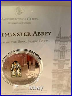 Cook Islands Windows of Heaven Westminster Abbey $10 2011 Silver Coin Mint Case