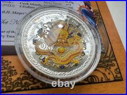 Cook Islands Year of the Dragon prosperity Silver coin 1 Oz 2012 year