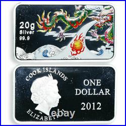 Cook Islands set 3 coins Double Happiness Year of Dragon silver coin 2012