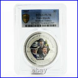 Cook Islands set of 4 coins Sherlock Holmes PL-70 PCGS silver coin 2007