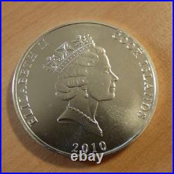 Cook islands $1 Bounty 2010 silver 99.9% 1 oz silver coin, within a zip (argent)