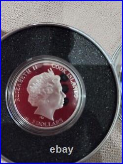Cook islands 2013 5 dollars chelyabinks meteorite 20g silver coin