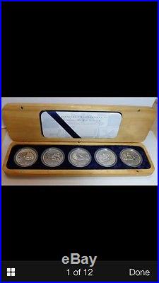 Cook islands 5pc x 2oz 1999 ships that made Australia silver coin set rare