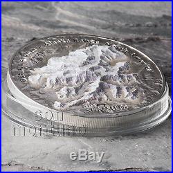 DENALI The Seven Summits 5 oz High Relief Silver Coin 2016 COOK ISLANDS $25