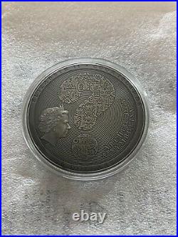 DENDERA Zodiac Archeology Symbolism 3 Oz Silver Coin 20$ Cook Islands 2020