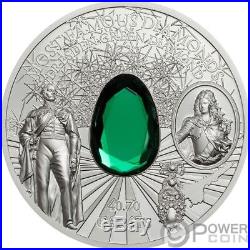 DRESDEN GREEN DIAMOND Famous Diamonds 2 Oz Silver Coin 10$ Cook Islands 2017