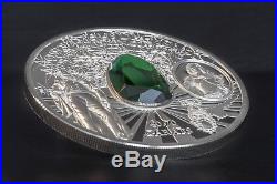 DRESDEN GREEN DIAMOND Famous Diamonds 2oz SILVER PROOF COIN COOK ISLANDS