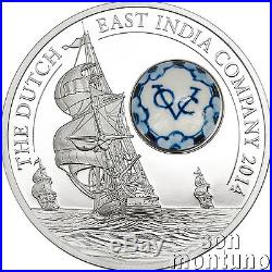 DUTCH EAST INDIA COMPANY VOC Royal Delft Series Silver Coin 2014 COOK ISLANDS