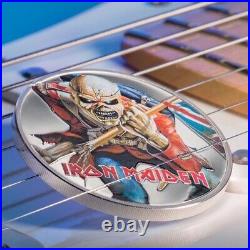 EDDIE THE TROOPER Iron Maiden 1 Oz Silver Coin $5 Cook Islands 2023