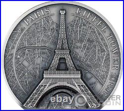 EIFFEL TOWER Historical Monuments 2 Oz Silver Coin 10$ Cook Islands 2024