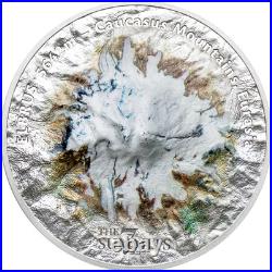 ELBRUS 7 Summits 5 Oz Silver Coin 25$ Cook Islands 2021