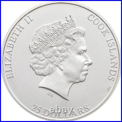ELBRUS 7 Summits 5 Oz Silver Coin 25$ Cook Islands 2021