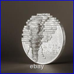 ELEPHANT Reconstruction 2 Oz Silver Coin $10 Cook Islands 2024