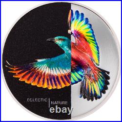 Eclectic Nature. Roller Cook Islands 5$ 2022 antque finish silver coin 1 oz