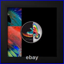 Eclectic Nature. Roller Cook Islands 5$ 2022 antque finish silver coin 1 oz