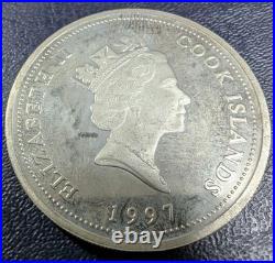 Elizabeth II 1997 Cook Islands Princess of Wales Coin, 50 Cents, Silver