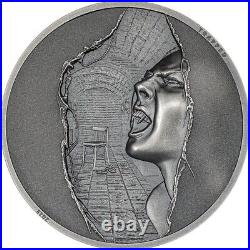 Escape Trapped 1 oz Antique Finish Silver Coin 5$ Cook Islands 2023