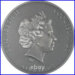 Escape Trapped 1 oz Antique Finish Silver Coin 5$ Cook Islands 2023