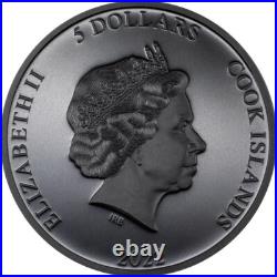 FEAR OF THE DARK Iron Maiden 1 Oz Silver Coin $5 Cook Islands 2022