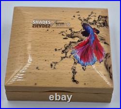 FIGHTING FISH Shades of Nature. 999 Silver Coin Cook Islands 2016 in Box+coa FIGHTING FISH Shades of Nature. 999 Silver Coin Cook Islands 2016 in Box+coa