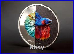 (FR1) Eclectic Nature 1 oz Proof Silver Coin 5$ Cook Islands 2021, lartdesgents