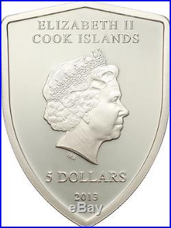 Ferrari, 2013, Cook Islands, 5$, Proof Silver Coin, Scuderia Ferrari, Shield